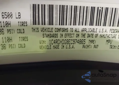 2014 Dodge Durango Limited from USA, damaged, VIN 1C4RDHDG8EC974865